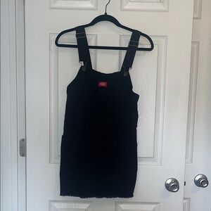 Dickies Black Overall Skirt with Chest Logo